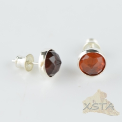 Cherry Stud amber earrings